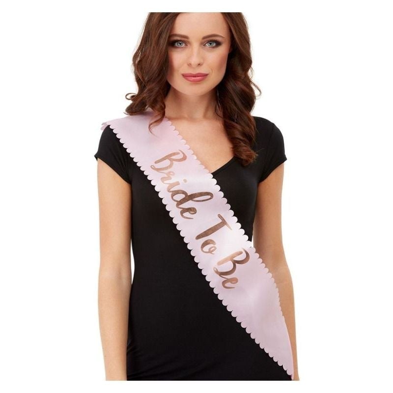 Costumes Australia Bride To Be Sash Pink & Gold_1