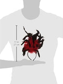 Costumes Australia Size Chart Burlesque Headband Adult Feather Plumes Black Red 27cm