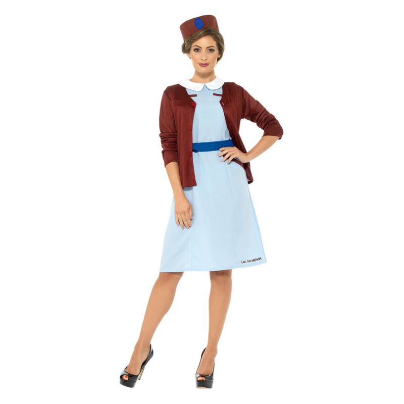 Costumes Australia Call The Midwife Costume Blue Dress_1