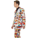 Costumes Australia Comic Strip Mens Suit Stand Out Red White_3