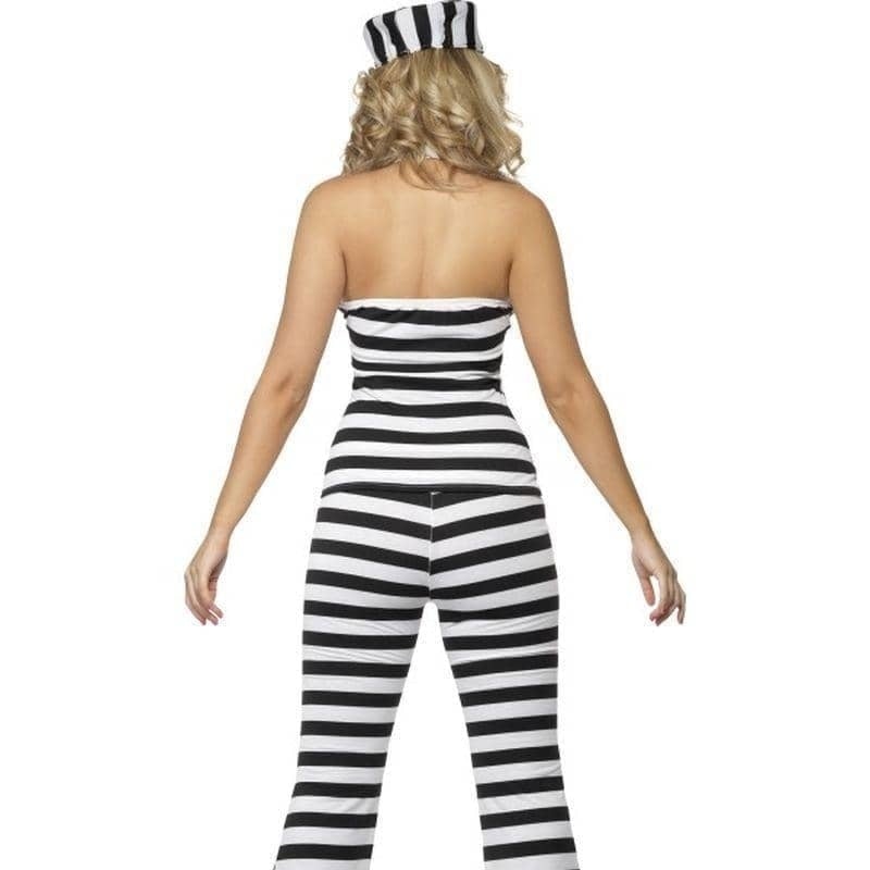 Costumes Australia Convict Cutie Costume Adult White Black_2