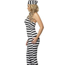 Costumes Australia Convict Cutie Costume Adult White Black_3