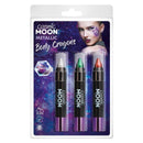 Costumes Australia Cosmic Moon Metallic Body Crayons 3 Pack Clamshell, 3. 5g Costume Make Up_5