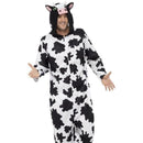 Costumes Australia Cow Costume Adult White Black Jumpsuit_1