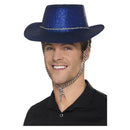 Costumes Australia Size Chart Cowboy Glitter Hat Adult Blue