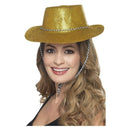 Costumes Australia Size Chart Cowboy Glitter Hat Adult Gold