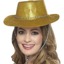 Costumes Australia Cowboy Glitter Hat Adult Gold_1