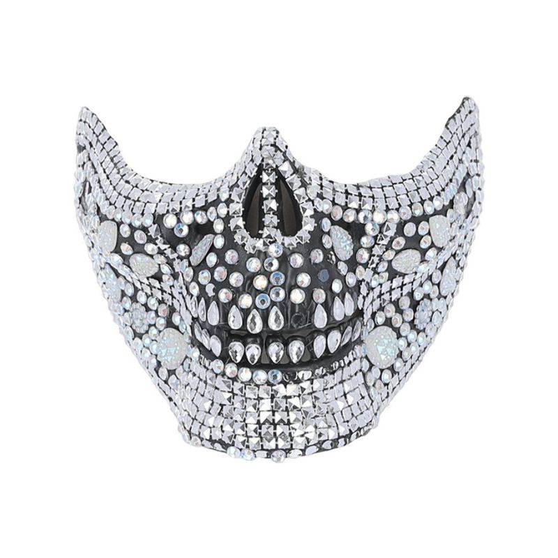 Costumes Australia Crystal Skull Half Face Mask Adult Deluxe_1