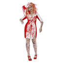 Costumes Australia Curves Zombie Nurse Costume Adult White Red_5