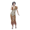 Costumes Australia Deluxe 20s Sequin Flapper Costume Adult Gold Dress_1