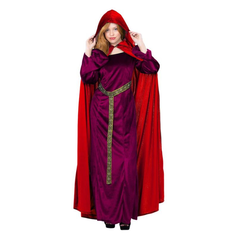 Costumes Australia Deluxe Cloak Garnet Red Adults Adult_1
