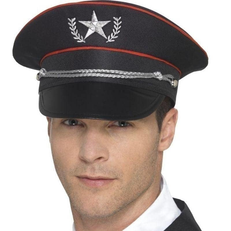 Costumes Australia Deluxe Military Hat Adult Black_1