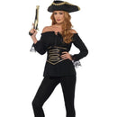 Costumes Australia Deluxe Pirate Shirt Ladies Adult Black_1