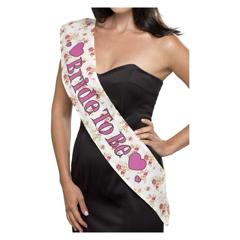 Costumes Australia Size Chart Deluxe Vintage Bride To Be Sash Adult Pink