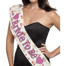 Costumes Australia Deluxe Vintage Bride To Be Sash Adult Pink_1