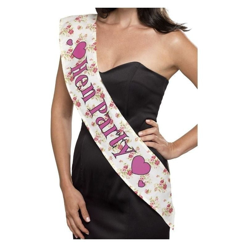 Costumes Australia Size Chart Deluxe Vintage Hen Party Sash Adult Pink