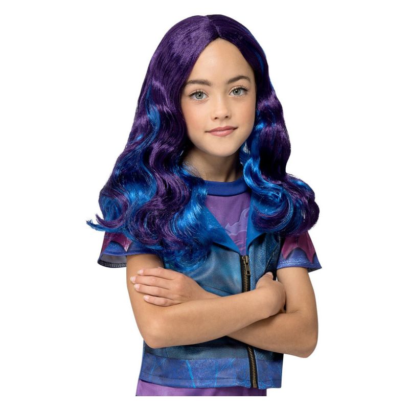 Costumes Australia Disney Descendants Mal Wig Child Blue Purple_1