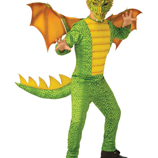 Dragon Green Child Costume 3D Mask and Scales