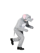 Costumes Australia Elephant Costume Adult Grey Jumpsuit with Hood_4