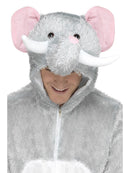 Costumes Australia Elephant Costume Adult Grey Jumpsuit with Hood_6