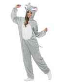 Costumes Australia Elephant Costume Adult Grey Jumpsuit with Hood_7