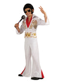 Costumes Australia Elvis Costume Kids Deluxe White Jumpsuit_1