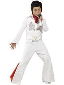 Costumes Australia Elvis Costume Kids White Jumpsuit_1