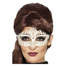 Costumes Australia Size Chart Embroidered Lace Filigree Eyemask Adult White