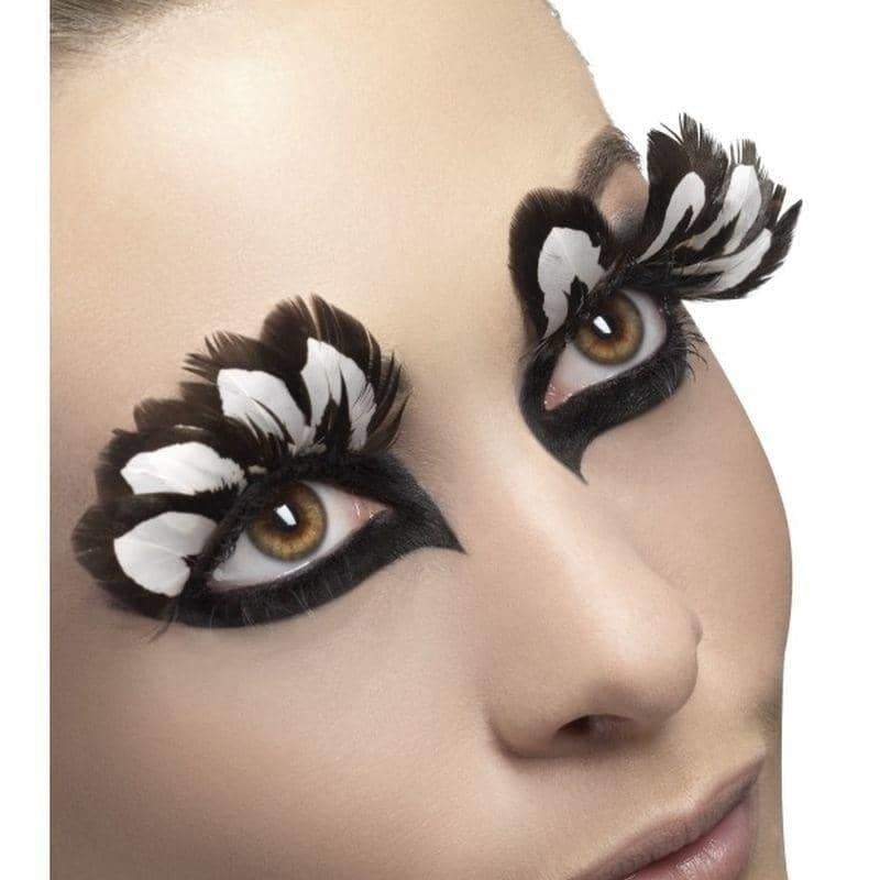Costumes Australia Eyelashes Feather Adult Brown_1