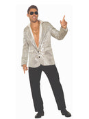 Disco Sequin Blazer  Silver
