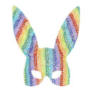 Costumes Australia Fever Deluxe Rainbow Jewel Studded Bunny Mask Adult_1