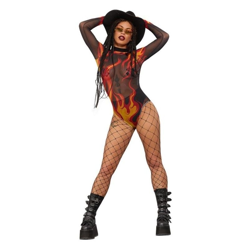 Costumes Australia Fever Flame Bodysuit Adult_1