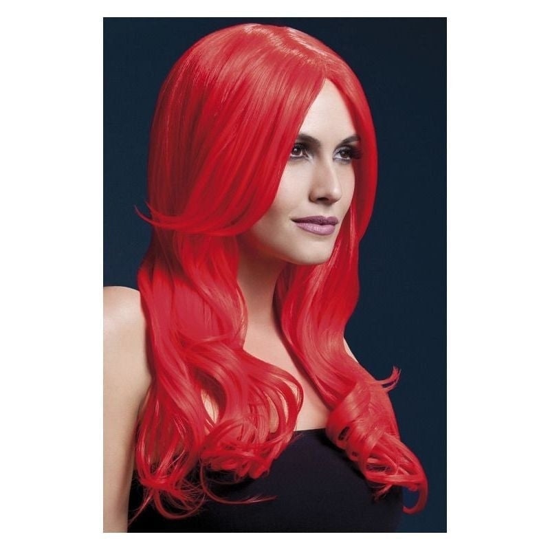 Costumes Australia Size Chart Fever Khloe Wig Adult Neon Red