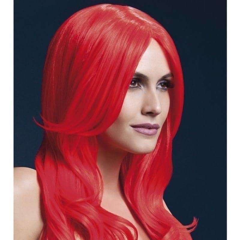 Costumes Australia Fever Khloe Wig Adult Neon Red_1