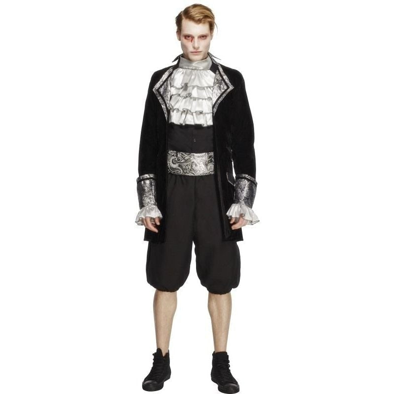 Costumes Australia Fever Male Baroque Vampire Costume Adult Black Silver_2