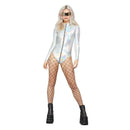 Costumes Australia Fever Miss Whiplash Mirror Holographic Bodysuit_1