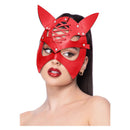 Costumes Australia Fever Red Mock Leather Devil Mask Adult_1