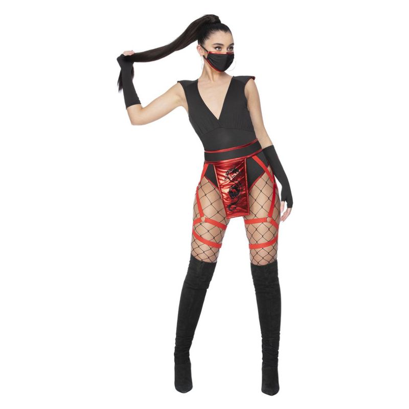Costumes Australia Fever Scarlet Ninja Costume Adult Black_1