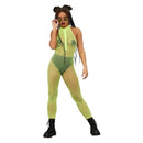 Costumes Australia Fever Sleeveless Zipped Bodystocking Adult Neon Yellow_1