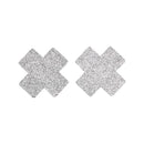 Costumes Australia Fever Small Glitter Cross Nipple Pasties Black_1