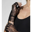 Costumes Australia Fingerless Lace Gloves Adult Black_1