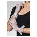 Costumes Australia Size Chart Fingerless Lace Gloves Adult White