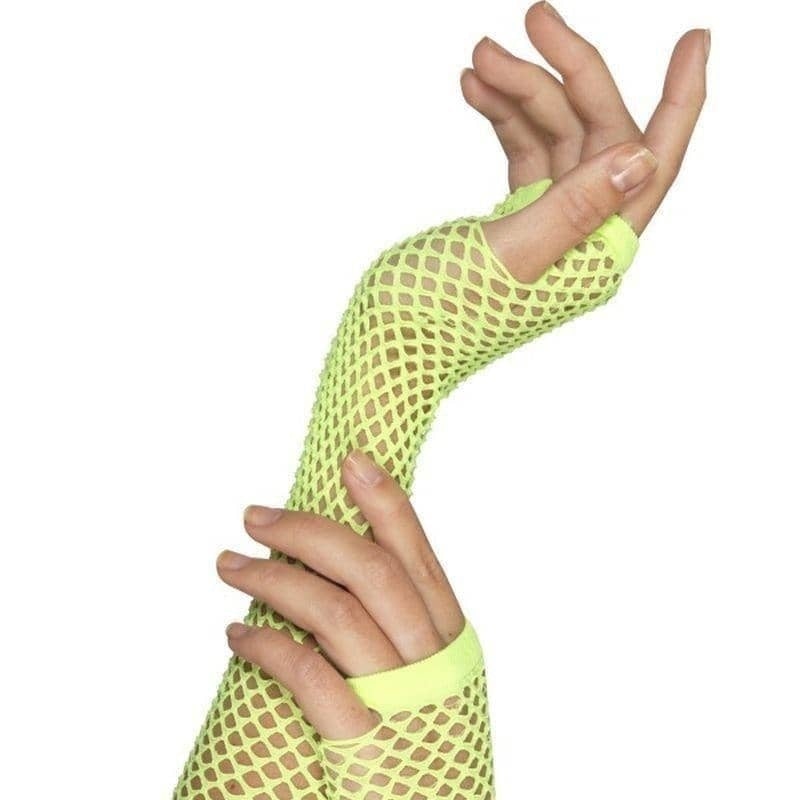 Costumes Australia Fishnet Gloves Adult Neon Green_1