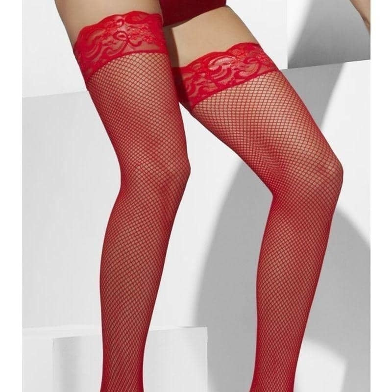 Costumes Australia Fishnet Hold Ups Adult Red_1