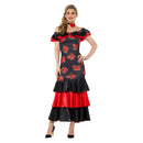 Costumes Australia Flamenco Lady Costume Black & Red Adult_2