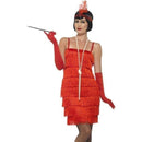 Costumes Australia Flapper Costume Adult Red Short Dress_1