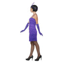 Costumes Australia Flapper Dress Costume Adult Purple Headband Gloves_2