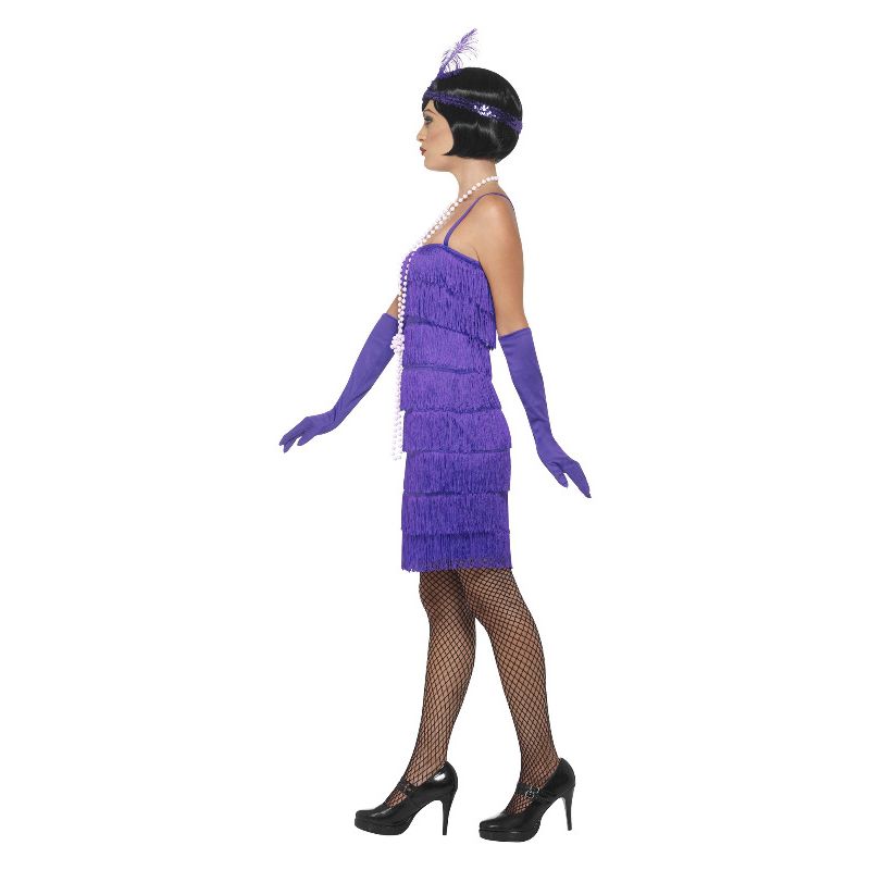 Costumes Australia Flapper Dress Costume Adult Purple Headband Gloves_2