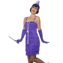 Costumes Australia Flapper Dress Costume Adult Purple Headband Gloves_1