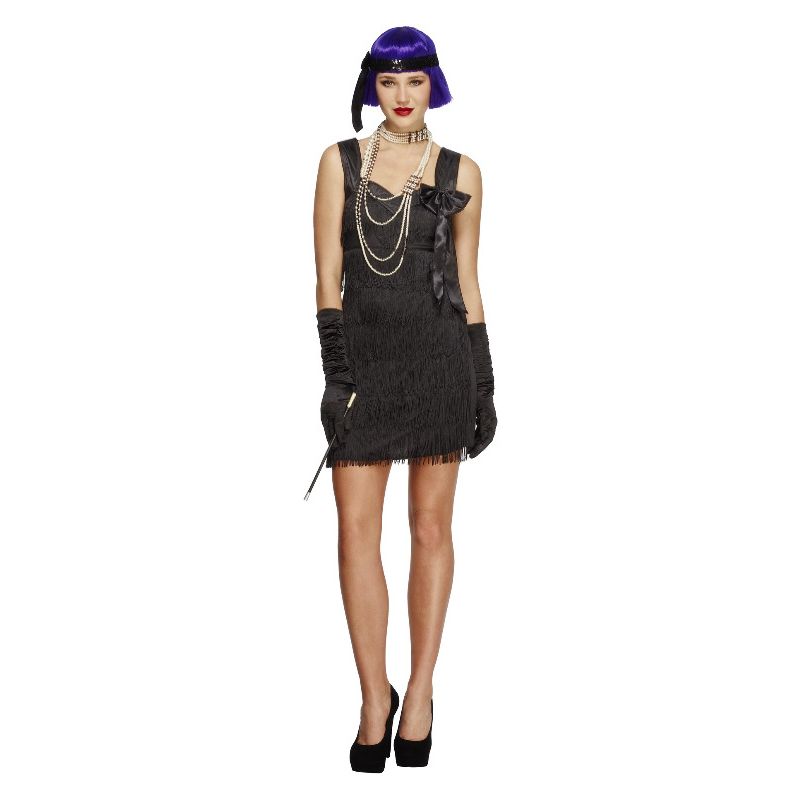 Costumes Australia Foxy Flapper Costume Black Dress_1